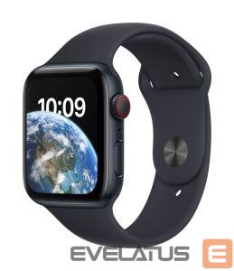Viedpulksteni Apple  Watch SE GPS + Cellular 44mm Midnight Aluminium Case with Midnight Sport Band - Regular 2nd Gen 