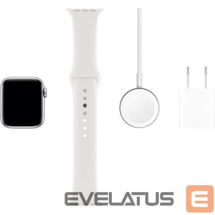 Viedpulksteni Apple Watch Series 5 GPS Silver 44mm Aluminium Sport Case White