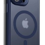 Back panel cover Evelatus Apple iPhone 14 Pro Hybird Case Whith Magsafe and Camera Protection PC+TPU Blue