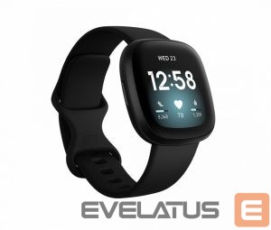 Viedpulksteni Fitbit  Versa 3, Black Aluminum Black