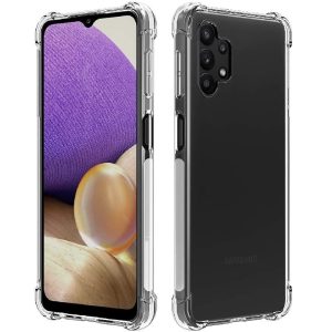Aizmugurējais vāciņš Evelatus Samsung Galaxy A32 Military Shockproof Silicone Case TPU Transparent