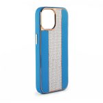Nugarėlės dėklai iLike Apple iPhone 11 Diamonds and Leather Case Blue