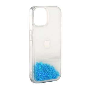 Aizmugurējais vāciņš iLike Apple iPhone 11 Silicone Case Water Glitter Blue