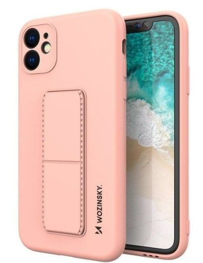 Tagakaaned Wozinsky Samsung Galaxy A52s 5G / A52 5G / A52 4G Kickstand Case Silicone Stand Cover Pink