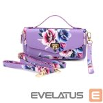 Universali kišenė telefono korpusui Evelatus Universal Either Wallet Flower Purple