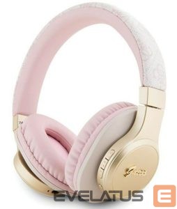 Wireless headphones Guess  PU Leather 4G Script Logo BT5.3 Stereo Headphone Pink