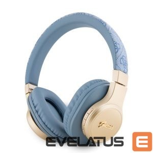 Wireless headphones Guess  PU Leather 4G Script Logo BT5.3 Stereo Headphone Blue