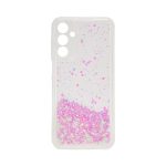 Aizmugurējais vāciņš iLike Samsung Galaxy A15 Silicone Case Water Glitter Light Pink