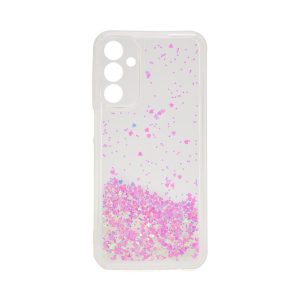 Back panel cover iLike Samsung Galaxy A15 Silicone Case Water Glitter Light Pink