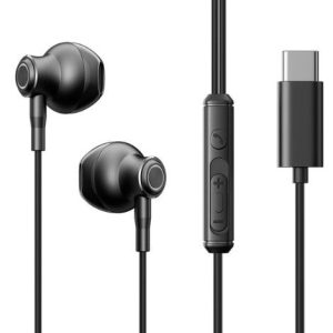 Wired headphones Joyroom  TYPE-C Series JR-EC07 USB-C in-ear headphones metal Black