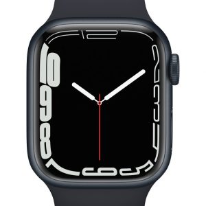 Viedpulksteni Apple  Watch Series 7 GPS, 41mm Midnight Aluminium Case with Sport Band - Regular Midnight