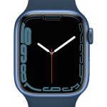 Viedpulksteni Apple  Watch Series 7 GPS, 41mm Blue Aluminium Case with Sport Band - Regular Abyss Blue