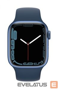 Viedpulksteni Apple  Watch Series 7 GPS, 41mm Blue Aluminium Case with Sport Band - Regular Abyss Blue