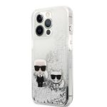 Чехол на заднюю панель Karl Lagerfeld Apple iPhone 13 Pro Liquid Glitter Choupette Case Silver