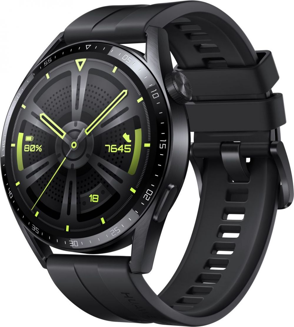 Viedpulksteni Huawei Watch GT 3 46mm With Black Sport Strap Black