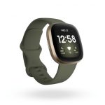 Smart watches Fitbit  Versa 3 Smart watch Soft Gold Aluminum Olive
