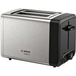 Skrudintuvas Bosch  DesignLine Toaster TAT4P420 Power 970 W, Number of slots 2, Housing material Stainless Steel, Stainless steel/Black 
