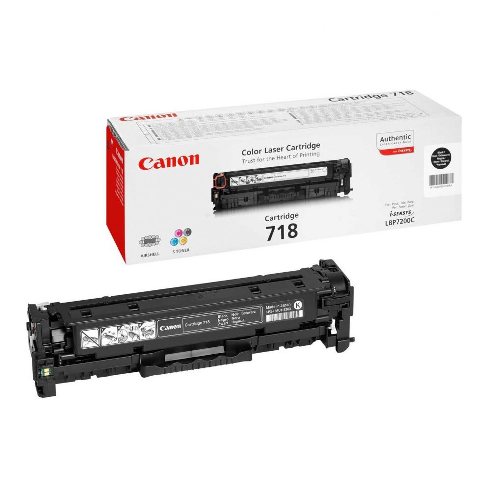 Printer accessories Canon 718 BK Toner Cartridge, Black