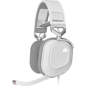 Juhtmevabad kõrvaklapid Corsair  Corsair RGB USB Gaming Headset HS80 Built-in microphone, White, Wired, Over-Ear 