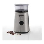 Kavos aparatas GORENJE  Coffee grinder SMK150E 150 W, Coffee beans capacity 60 g, Lid safety switch, Stainless steel 