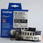 Tarvikud ja tarvikud Brother  DK-22211 Continuous Length Paper Label Black, White, DK, 29mm, 15.24 m 