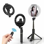 Selfie pulk Elight  L07 Professional Selfie Stick (length max 90cm) with Ring LED Light / Tripod / Shutter button 
