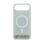 Back panel cover Evelatus Apple iPhone 17 Air Rubber Coated MagSafe With Stand Case Silver