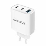 Adaptrid Evelatus  45W Max Fast Charger EU USB-C1/USB-C1/USB-A - RCE-4501ACCL White