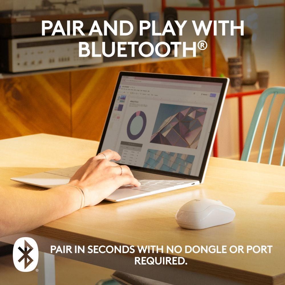 Аксессуары для компьютерной техники Logitech LOGI M240 Silent Bluetooth Mouse - WHITE