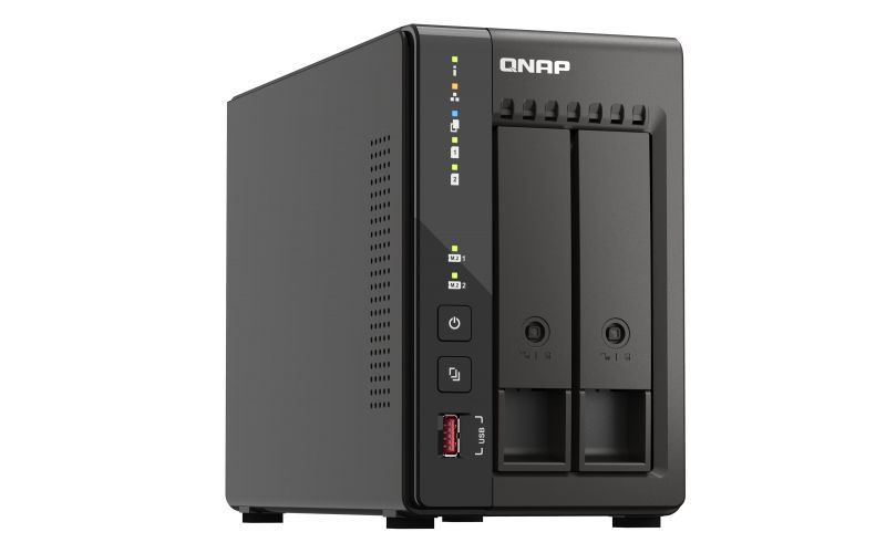 Mälupulk QNAP 2-Bay desktop NAS TS-253E-8G J6412 4-core, Processor frequency 2.6 GHz, 8 GB, 2 x HDMI 1.4b, 2x M.2 2280 PCIe slots, 2x USB 2.0; 2 x USB Type-A