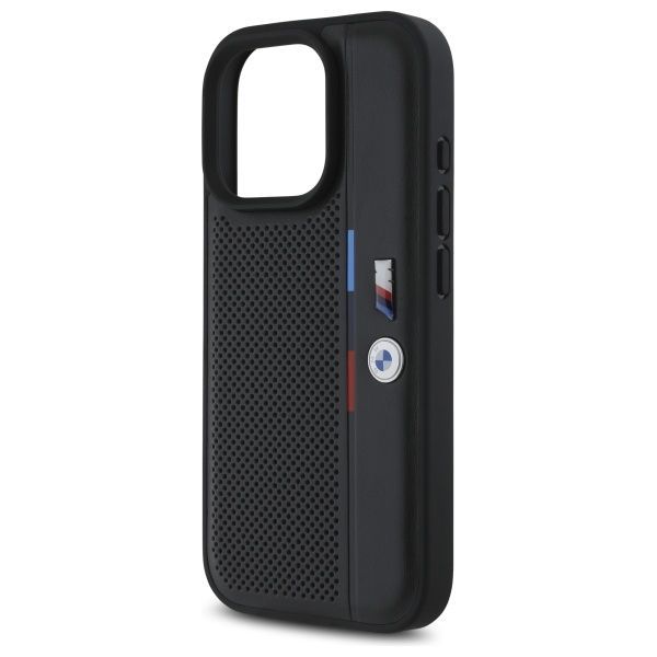 Other Phone Accessory BMW BMW M Perforated Tricolor Detail Line iPhone 16 Pro Max Case - Black