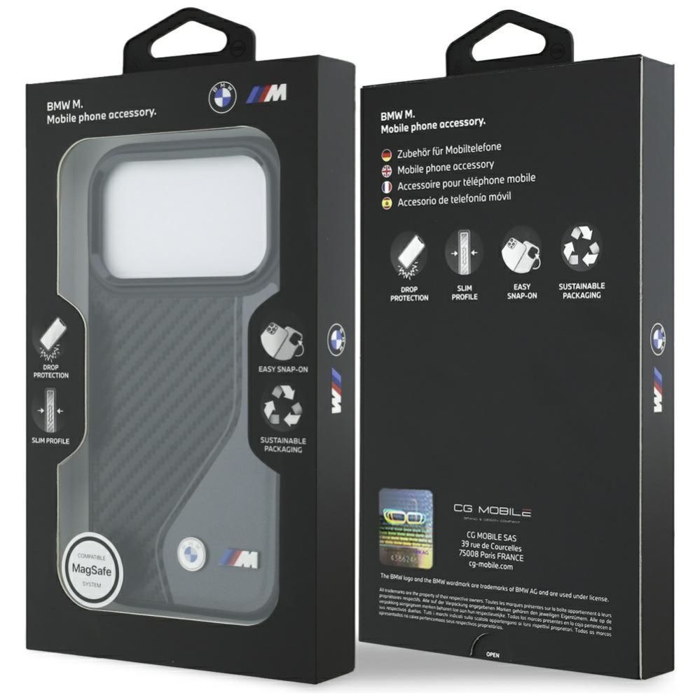 Kitos prekės BMW BMW M Carbon Logo MagSafe case for iPhone 17 Pro - graphite