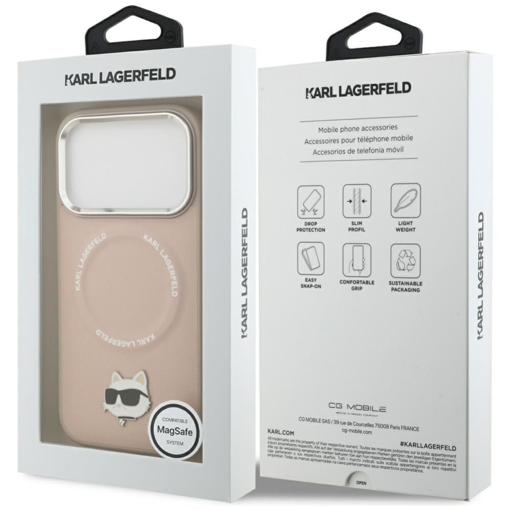 Muud kaubad Karl Lagerfeld Karl Lagerfeld Choupette Pin MagSafe Case for iPhone 17 Pro Max - Pink