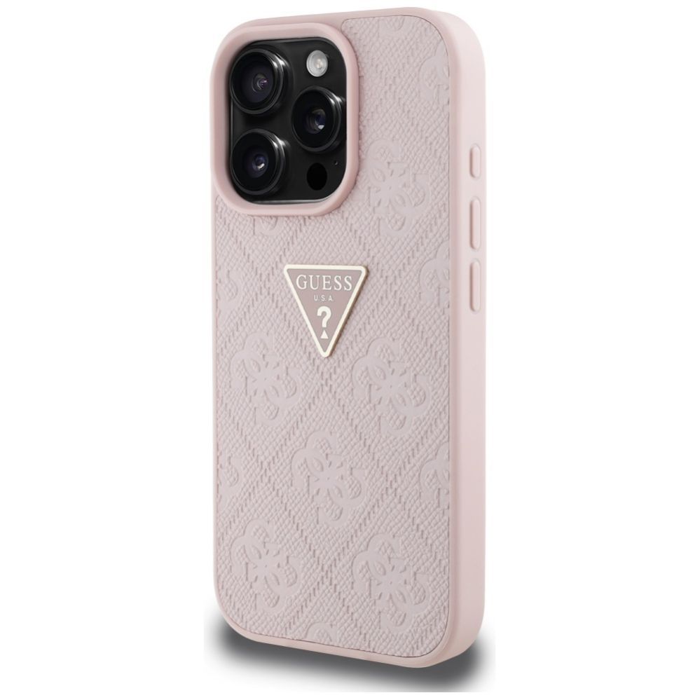 Other goods Guess Guess Hot Stamp 4G Pattern Triangle Metal Logo iPhone 16 Pro Case - Pink