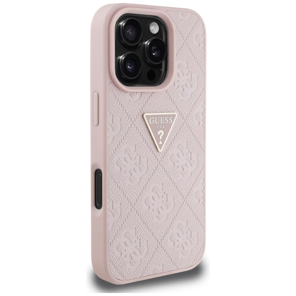 Other goods Guess Guess Hot Stamp 4G Pattern Triangle Metal Logo iPhone 16 Pro Case - Pink