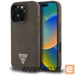 Other goods Guess  Guess Grained Hot Stamp Peony Triangle Logo MagSafe iPhone 16 Pro Case - Brown 