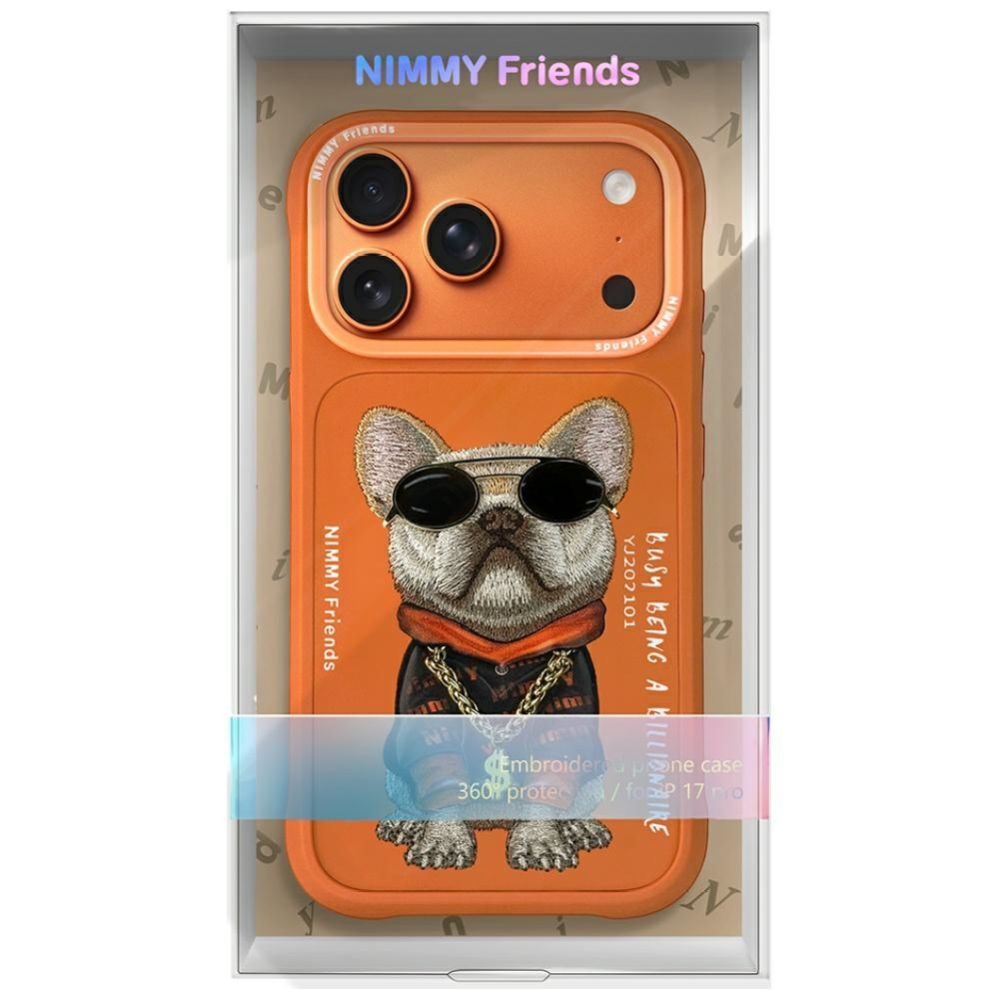 Other goods Nimmy Nimmy Glasses Cool Dog Case for iPhone 17 Pro Max - Orange