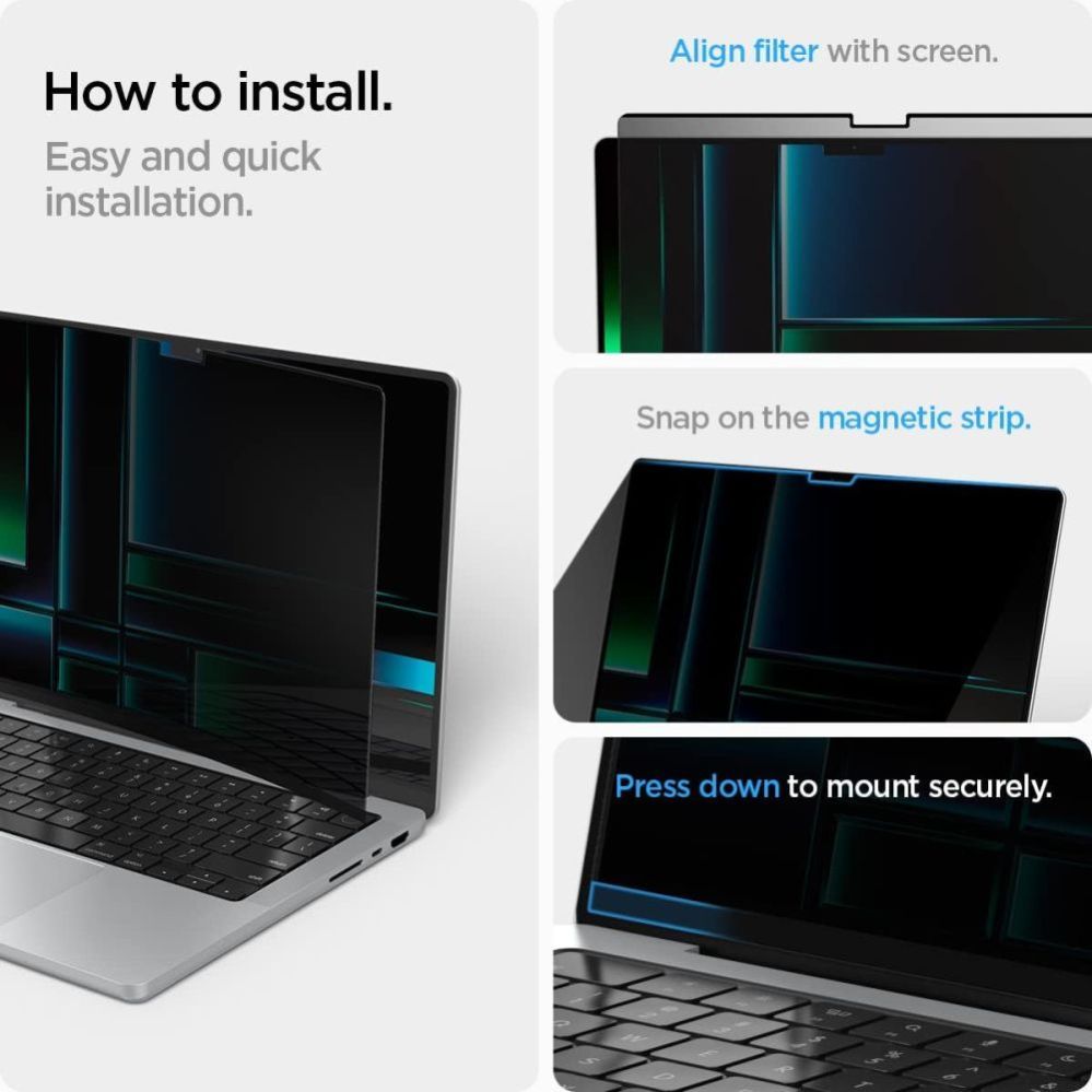 Muud kaubad Spigen Spigen SafeView Privacy Screen Protector for MacBook Pro 14 (2021-2025)