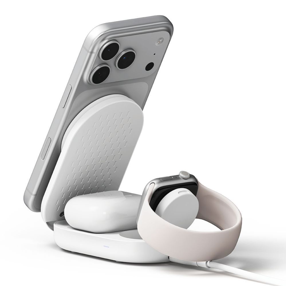 Muud kaubad Ringke Ringke QI2.2 25W 3in1 Magnetic MagSafe Inductive Charger - White