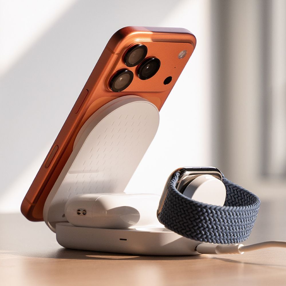 Muud kaubad Ringke Ringke QI2.2 25W 3in1 Magnetic MagSafe Inductive Charger - White