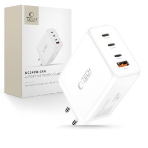 Muud kaubad Tech-Protect  Tech-Protect NC240W-GaN 4-Port 240W Wall Charger - White 