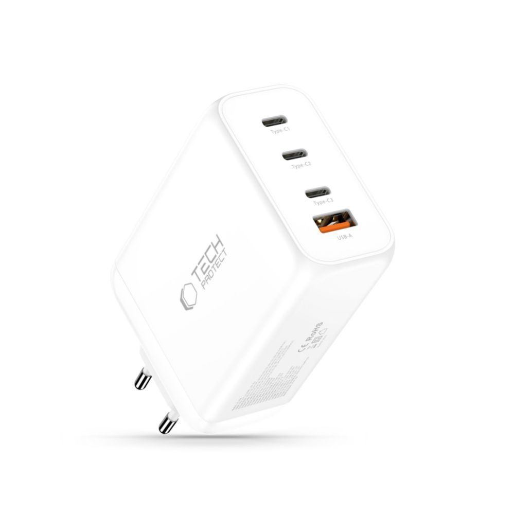 Citas preces Tech-Protect Tech-Protect NC240W-GaN 4-Port 240W Wall Charger - White
