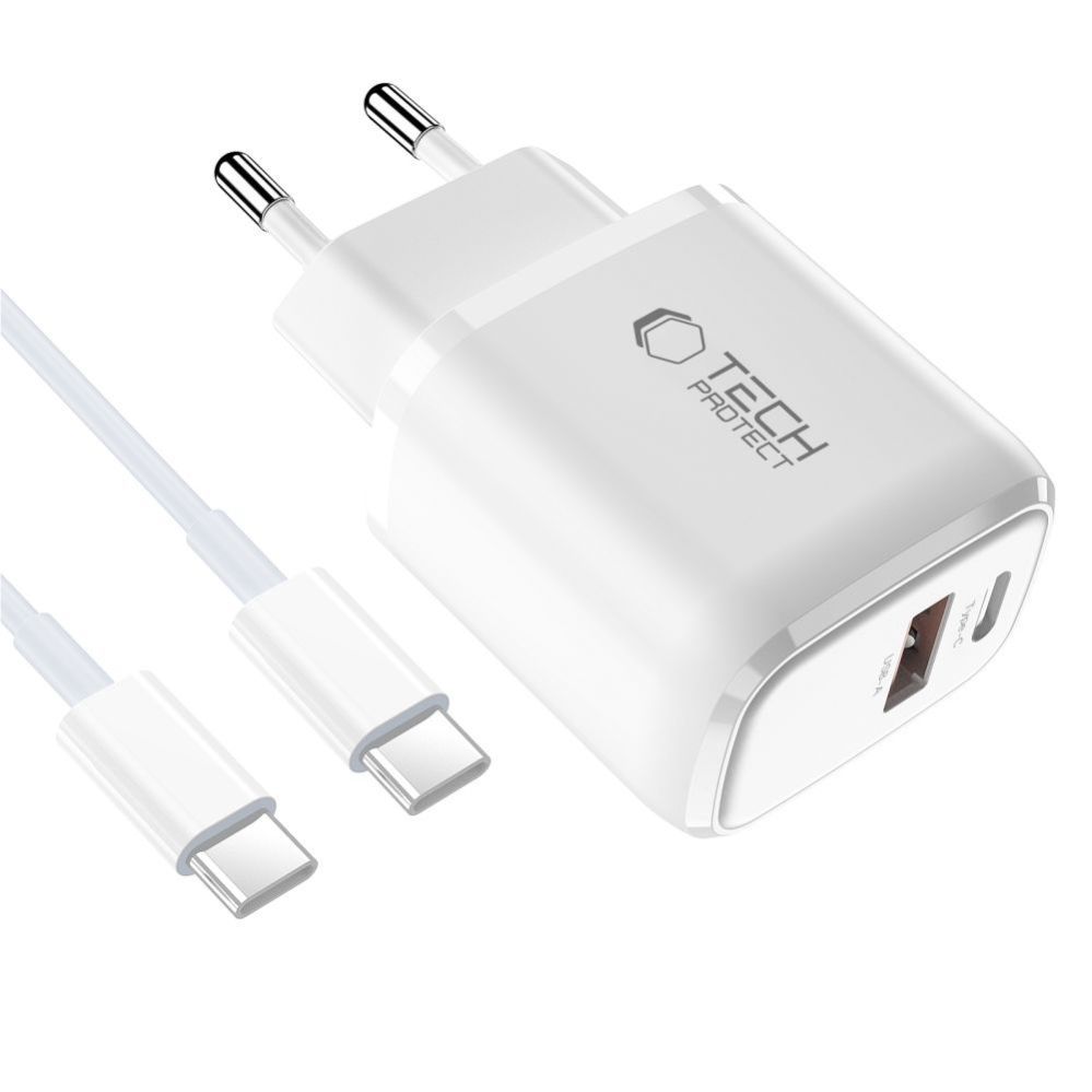 Other goods Tech-Protect Tech-Protect NCA45W-GAN 2-Port 45W Wall Charger with USB-C Cable - White