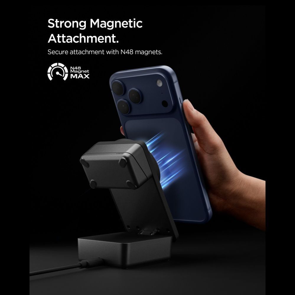 Muud kaubad Spigen Spigen Essential Qi2.2 25W 3in1 MagSafe Magnetic Wireless Charger - Black