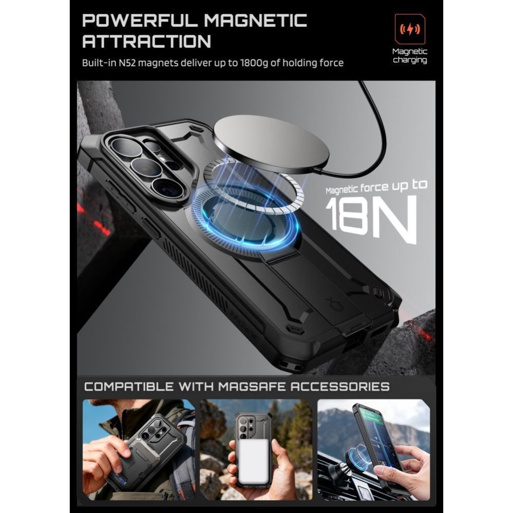 Muud kaubad Supcase Supcase Unicorn Beetle Pro Mag MagSafe 2-set Case for Samsung Galaxy S26 Ultra - Black