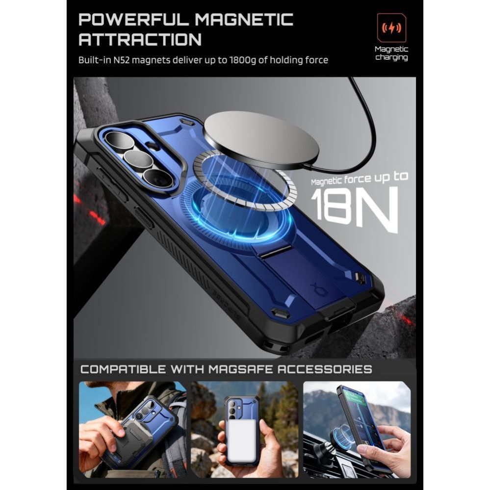 Muud kaubad Supcase Supcase Unicorn Beetle Pro Mag MagSafe 2-Set Case for Samsung Galaxy S26 - Navy Blue and Black