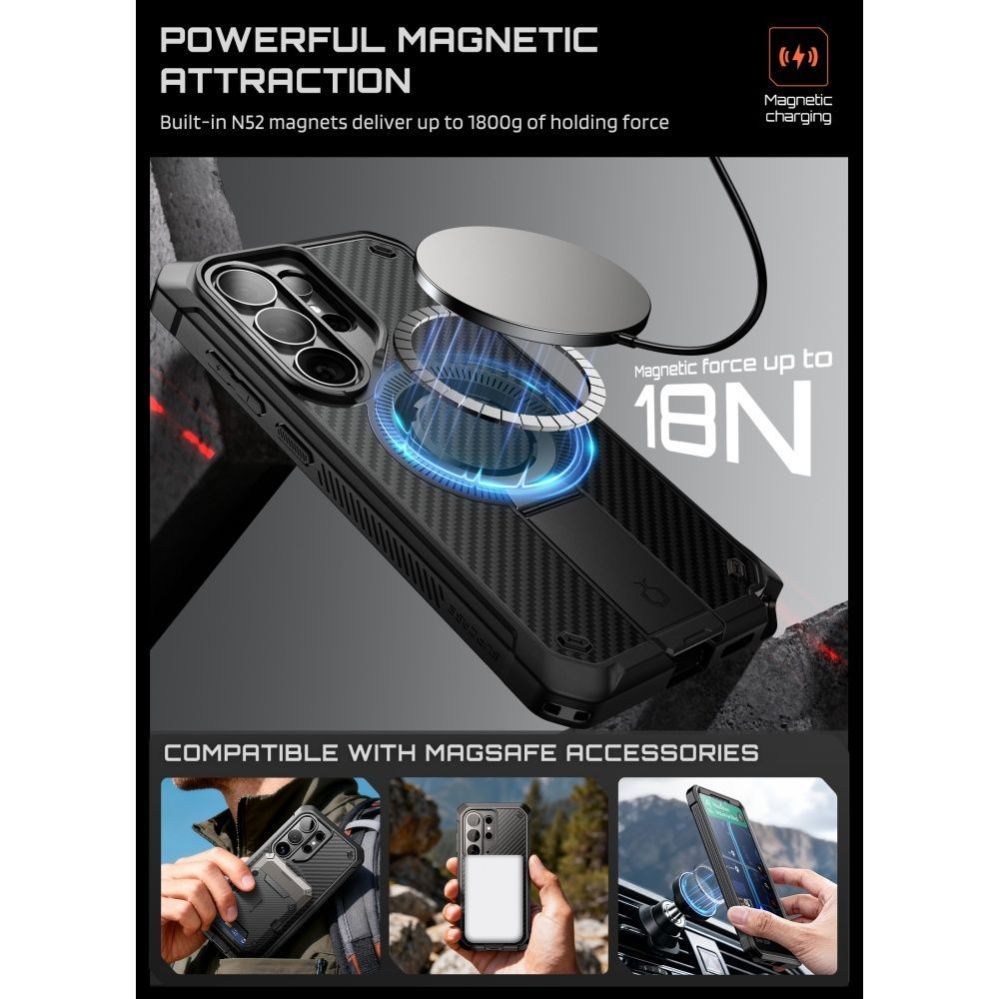 Muud kaubad Supcase Supcase Unicorn Beetle Pro Mag MagSafe 2-Set Case for Samsung Galaxy S26 Ultra - Black