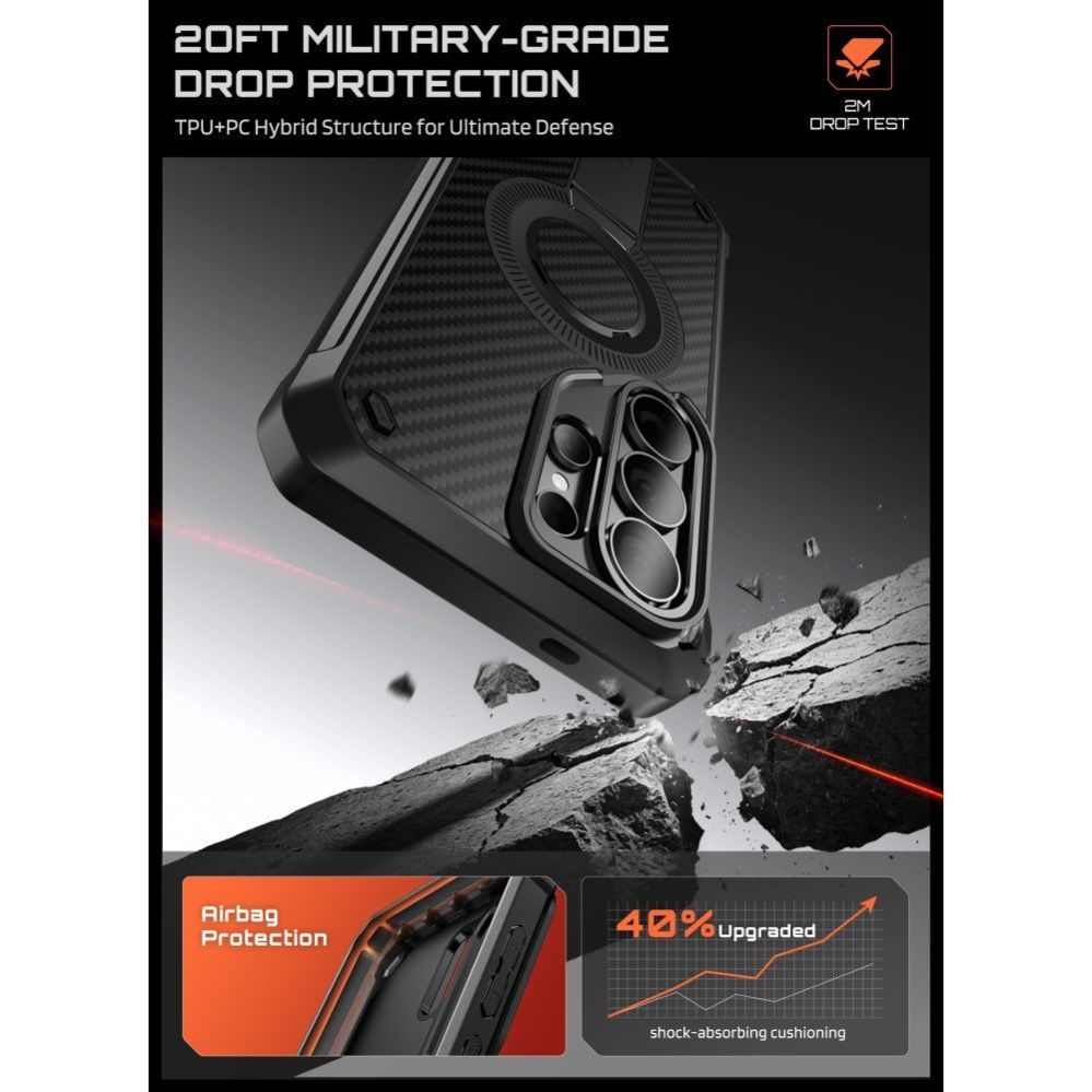 Muud kaubad Supcase Supcase Unicorn Beetle Pro Mag MagSafe 2-Set Case for Samsung Galaxy S26 Ultra - Black