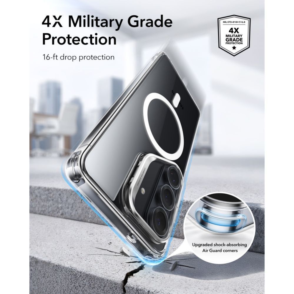 Muud kaubad ESR ESR Classic Hybrid Kickstand MagSafe Case for Samsung Galaxy S26 - Transparent