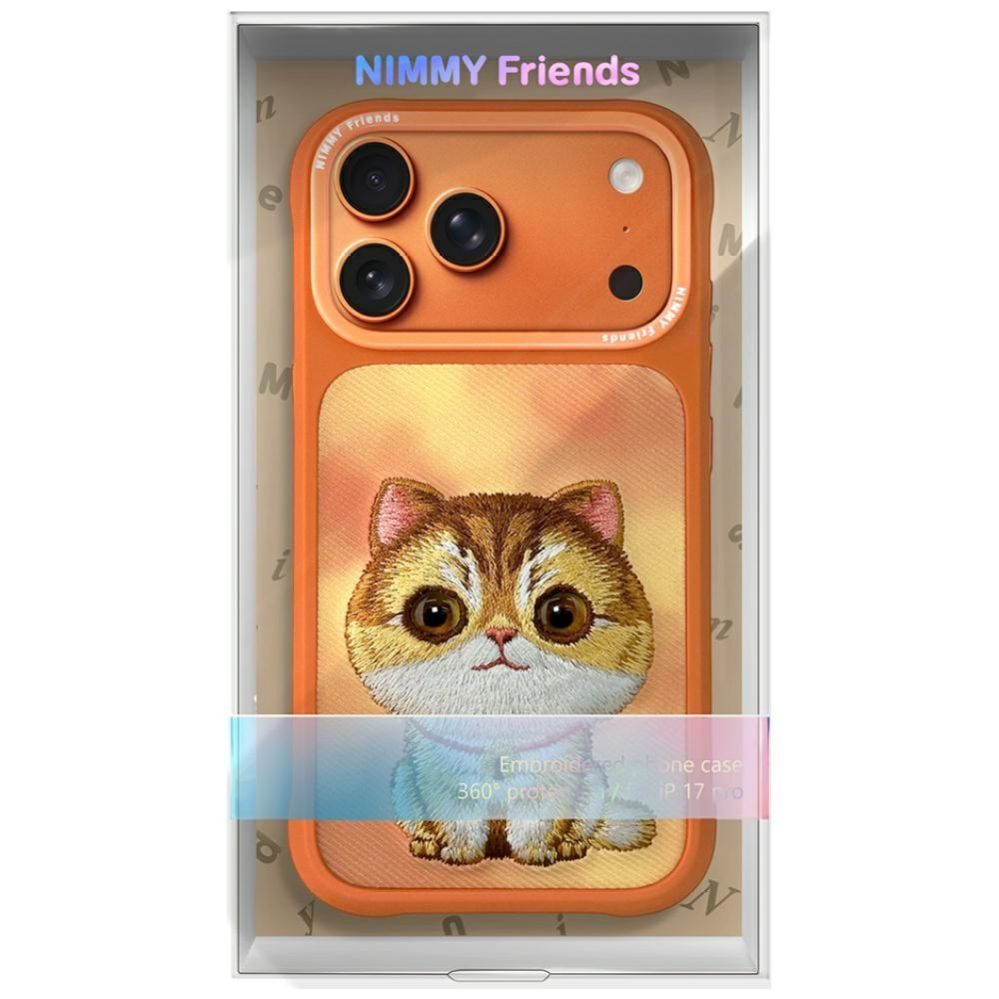 Muud kaubad Nimmy Nimmy Big Eyed Pet 2.0 Cat case for iPhone 17 Pro - orange